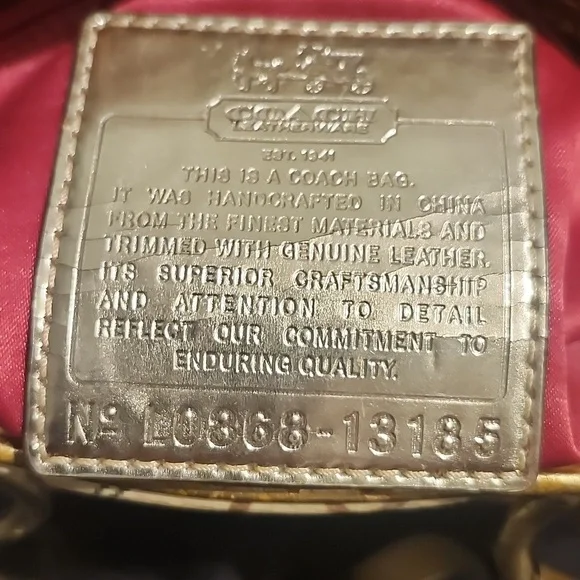 Coach Gold and Tan Satchel - Picture 5 of 7